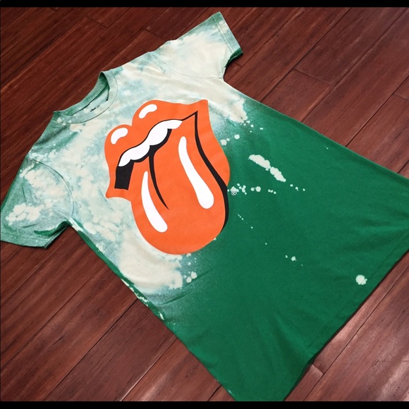Rare vintage Hand bleached, Rolling Stones t-shirt - Picture 2 of 2